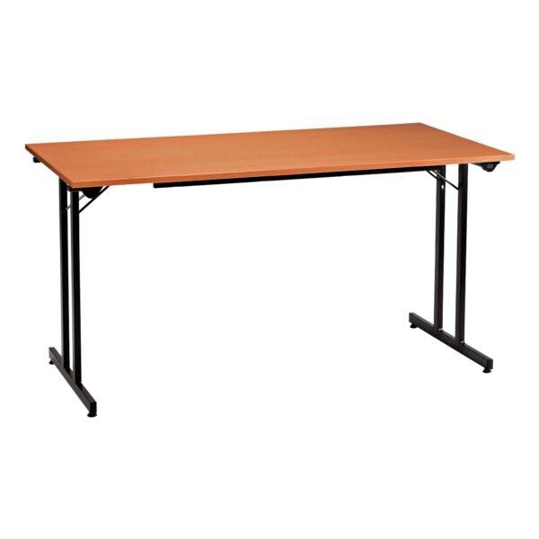 SODEMATUB Klapptisch 140x70 cm Gestell schwarz rot, 140 cm Image