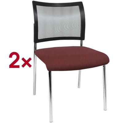 Topstar 2er-Set Stapelstühle »Visit 10« Netzrücken ohne Armlehnen rot, 48x46 cm