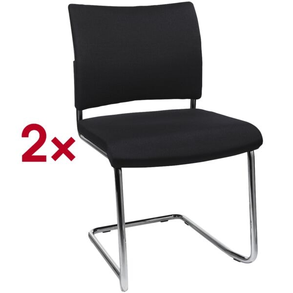 Topstar 2er-Set Stapelstühle »Visit 20« ohne Armehnen schwarz, 48x47 cm Image