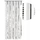 HAB & GUT -DV0281- Door Curtain FABRIC/SEQUINS, Black/White, 90 x 180 cm / 35,4 x 78,7 inches