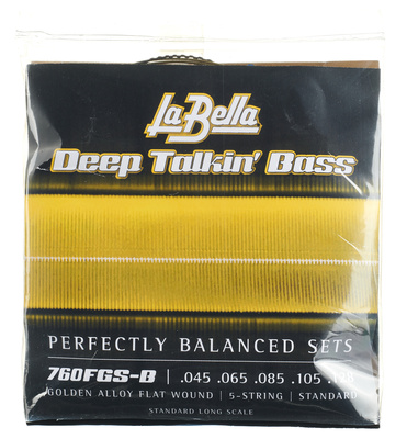 La Bella 760FGS-B Bass Flat Gold Alloy