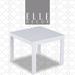 Elle Decor Paloma Outdoor Weather-Resistant Metal Frame Side Table, White Metal | 15.75 H x 19.68 W x 19.68 D in | Wayfair DX16003