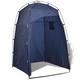 vidaXL Portable Shower, WC and Changing Tent in Blue - Compact Camping, Beach and Park Accessory with Storage Compartments, Easy Access Door, and Foldable Design