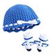 Hat & Bootee Set Premature Early Baby Clothes – Crochet – Blue