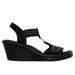 Skechers Women's Rumblers - Queen B Sandals | Size 10.0 | Black | Synthetic/Textile | Vegan