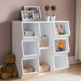 InRoom Designs Geometric Bookcase Wood in Brown/White | 33 H x 33.5 W x 15 D in | Wayfair R1011