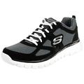 Skechers Burns Agoura Men's Fitness Trainers, Black White, 8 UK