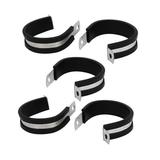 42mm Dia EPDM Rubber Lined P Clips Cable Hose Pipe Clamps Holder 5pcs