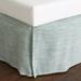 Amity Home Jeremy Bed Skirt Linen/Cotton in Blue | 39 W in | Wayfair 12393T