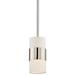 Crystorama Grayson 6" Wide Polished Nickel Mini Pendant