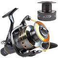 Dr.Fish Hercules-II Carp Sea Fishing Spinning Reel Baitfeeder 10+1 Stainless Ball Bearings 5.1:1 4000 Come with Spare Spool