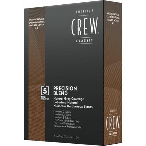 American Crew Precision Blend Haartönung Medium Natural 4-5 3 x 40 ml