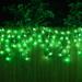The Holiday Aisle® 150 Light Mini Icicle Lights in Green | 18 H x 96 W x 0.5 D in | Wayfair HLDY7579 37935371