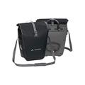 VAUDE Aqua Back bike pannier bag in black, 2 x 24 rear bike rack bag waterproof, cycling bag rear, easy mounting - Made in Germany