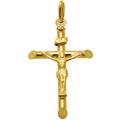 Alexander Castle Solid 9ct Gold Crucifix Necklace Pendant for Women - Cross Charm with Jewellery Gift Box - PENDANT ONLY - 32mm x 22mm