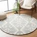 Gray/White 84 x 84 x 0.63 in Area Rug - Bungalow Rose Kouerga Hand-Tufted Wool Gray/Ivory Area Rug Wool | 84 H x 84 W x 0.63 D in | Wayfair