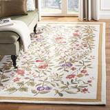 White 0.25 in Indoor Area Rug - August Grove® Kinchen Hand-Hooked Wool Ivory Rug Wool | 0.25 D in | Wayfair AGGR3110 38150327