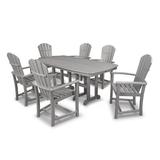 POLYWOOD® Palm Coast 7-Piece Outdoor Dining Set Plastic in Gray | Wayfair PWS241-1-GY