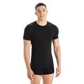 Icebreaker Men's Anatomica Short Sleeve Crewe T-Shirt - Slim Fit T-Shirt - Merino Wool Underwear - Black, XL