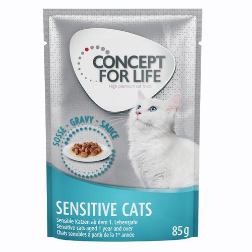 12 x 85g Sensitive Cats in Soße Concept for Life Katzenfutter nass