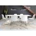 Wade Logan® Annunziatina Dining Table Metal in Gray/White | 29.7 H x 70.9 W x 35.4 D in | Wayfair WLGN6780 34942375