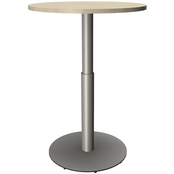 fm Büromöbel Besprechungstisch »Sidney« Ø80 cm Kreis manuell höhenvestellbar braun, 80 cm