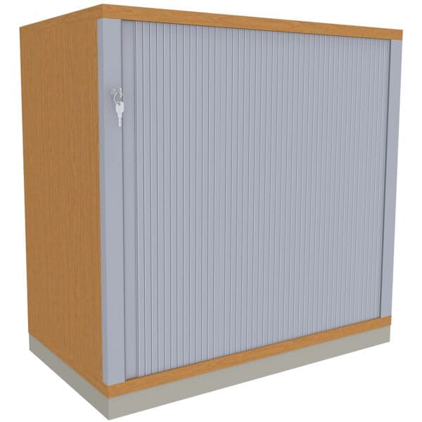 fm Büromöbel Querrollladenschrank »Sidney« 2 OH 80 cm braun, 80x78.1x44.2 cm
