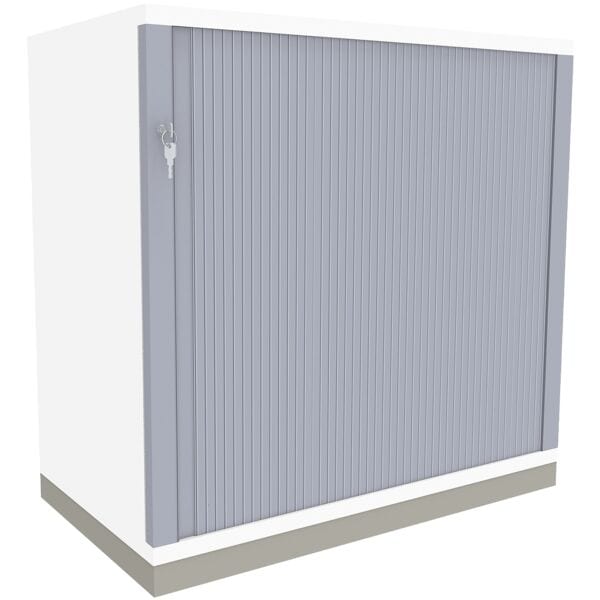 fm Büromöbel Querrollladenschrank »Oldenburg« 2 OH 80 cm weiß, 80x78.1x44.2 cm