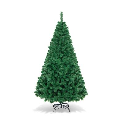 Costway Artificial PVC Christmas Tree with Solid Metal Stand-6 ft