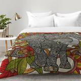 East Urban Home Bo The Elephant Comforter Set Polyester/Polyfill/Microfiber in Red | Twin XL | Wayfair EAHU7373 37846428