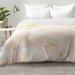 East Urban Home Abstract Painting w/ Feather Strokes Comforter Set Polyester/Polyfill/Microfiber in Pink/Yellow | Twin XL | Wayfair