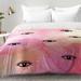 East Urban Home Eye Blush Comforter Set Polyester/Polyfill/Microfiber in Pink/Yellow | King | Wayfair EAHU7260 37846037