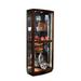 Pulaski Furniture Curved Front 5 Shelf Curio Cabinet in Mahogany Wood/Glass in Brown | 80 H x 34 W x 17 D in | Wayfair 21221