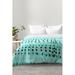 East Urban Home Aqua Dashes Comforter Set Polyester/Polyfill/Microfiber in Black/Green | Full/Queen | Wayfair EAHU7516 37846891