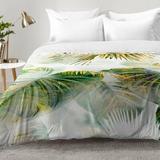 East Urban Home Tropical Lush Comforter Set Polyester/Polyfill in Green/Yellow | Full/Queen | Wayfair EAHU7633 37847274