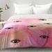 East Urban Home Eye Blush Comforter Set Polyester/Polyfill/Microfiber in Pink/Yellow | Full/Queen | Wayfair EAHU7260 37846035