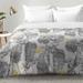 East Urban Home Boho Skull & Feathers Pattern Comforter Set Polyester/Polyfill in Gray | King | Wayfair EAHU7650 37847334