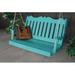 Red Barrel Studio® Nicholas English Porch Swing Plastic in Blue | 27 H x 52 W x 17 D in | Wayfair RDBL7388 38850936