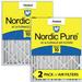 Nordic Pure 16x20x4 (3 5/8) Pleated MERV 10 Air Filters 2 Pack