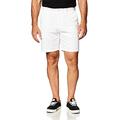 Nautica Men's Cotton Twill Flat Front Chino Short, Bright White, 32