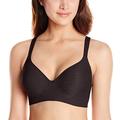 Bali Women's Comfort Revolution Wirefree Bra DF3463, Black Swirl Pattern, Large