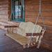 Loon Peak® Tustin Porch Swing Wood/Solid Wood in Brown/Green | 24 H x 52 W x 24 D in | Wayfair LNPK6641 38999071