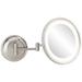 Meders Polished Nickel LED Lighted Round Makeup Wall Mirror