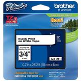Genuine Brother 3/4 (18mm) Black on White TZe P-touch Tape for Brother PT-1700 PT1700 Label Maker