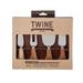 Twine Farmhouse 4 Piece Gourmet Cheese Knifes Set Wood/Stainless Steel Flatware in Brown/Gray | Wayfair 3367