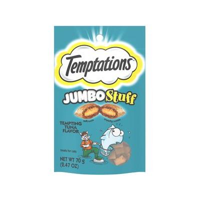Temptations Jumbo Stuff Tempting Tuna Flavor Soft & Crunchy Cat Treats, 2.47-oz bag