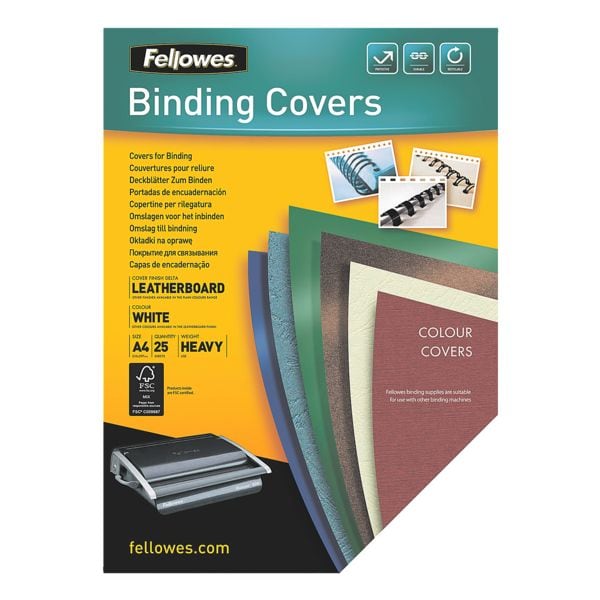 Fellowes Deckblätter zum Binden - 25 Stück weiß Image