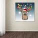 Trademark Fine Art 'Christmas Deer 2' Canvas Art Canvas in Black | 35 H x 35 W in | Wayfair ALI7884-C3535GG
