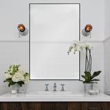 Vale Charcoal Gray 21" x 32" Rectangular Wall Mirror