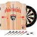 Trademark Global NHL Dartboard & Cabinet Set, Wood in Gray/Green | 24.75 H x 20.5 W x 3.5 D in | Wayfair NHL7010-FP